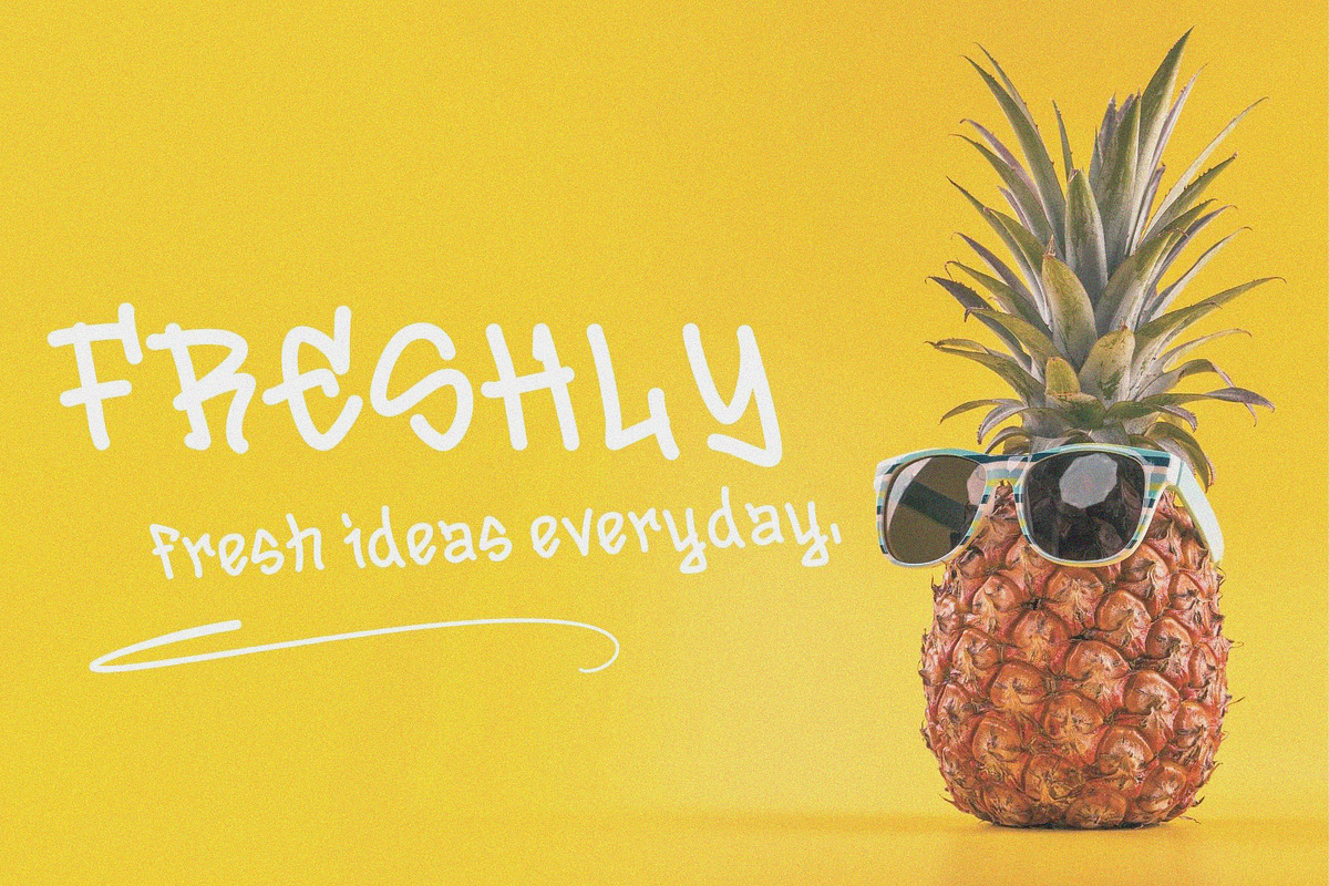Pineapple Handwritten Font, a Handwritten Font by Ruddean2109 (Photo 4 of 10)