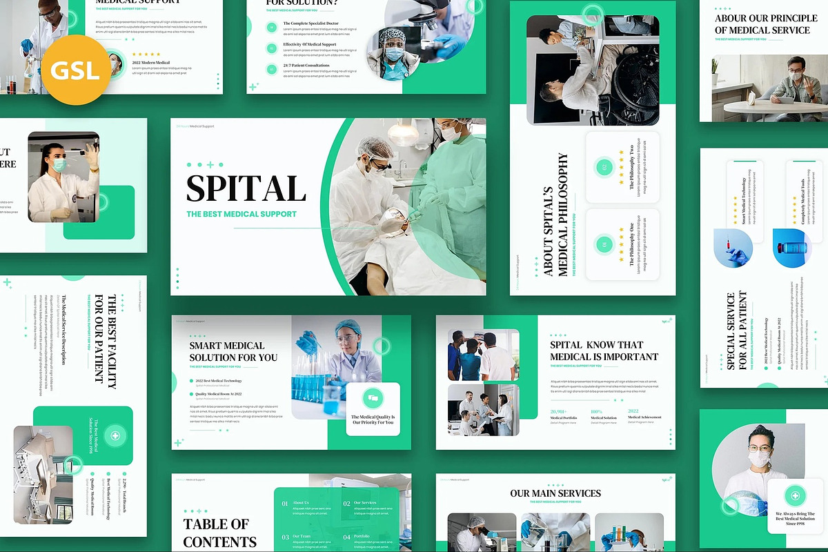 Spital - Medical Google Slides, a Presentation Template by Fit-tee (Photo 1 of 6)