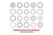Hand Drawn Round Leaves SVGs, a Decorative Illustration by M9 Design (Thumbnail 1 of 10)