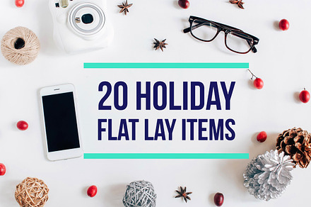 20 Holiday flat lay items collection, a Holiday Photo by Nuchylee Photo