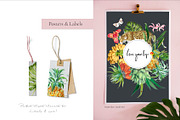 Jungle, Luxurious Cliparts & more!, a Pattern Graphic by Pink Linen (Thumbnail 3 of 11)