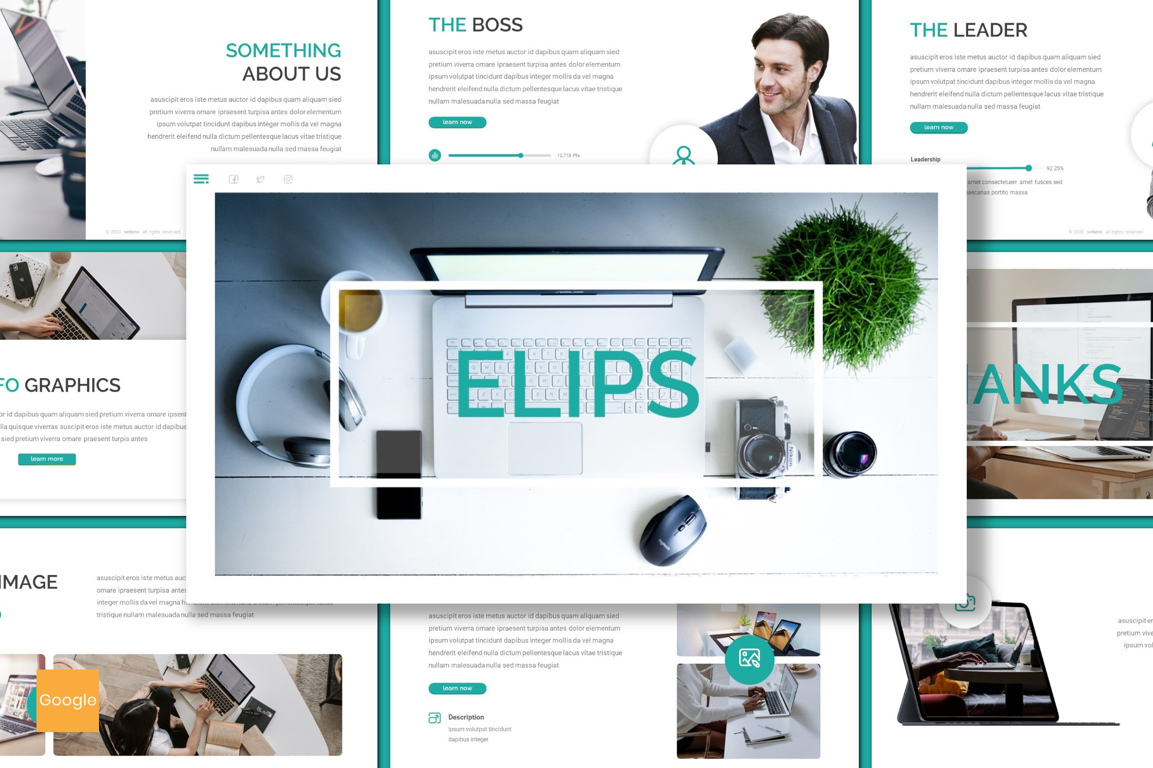 Elips - Google Slides Template, a Presentation Template by inspirasign