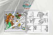 Mermaid in deep sea coloring pages, an Illustration by Azuzlikus (Thumbnail 9 of 11)