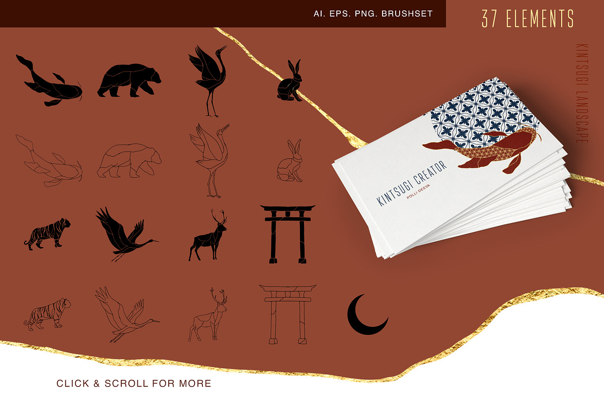 Japanese Kintsugi Landscape Creator, an Object Graphic by Polli Deeva (Photo 4 of 15)