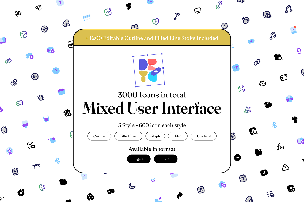 3000 User Interface Icon Set, an Outline Icon by Directico Design Kit (Photo 1 of 8)