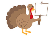 Turkeys with Signs, an Illustration by Illustrations by Jessie (Thumbnail 4 of 5)