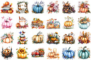 Pumpkins and Flowers Sublimation Cli, an Illustration by Sublimation Artist (Thumbnail 2 of 6)