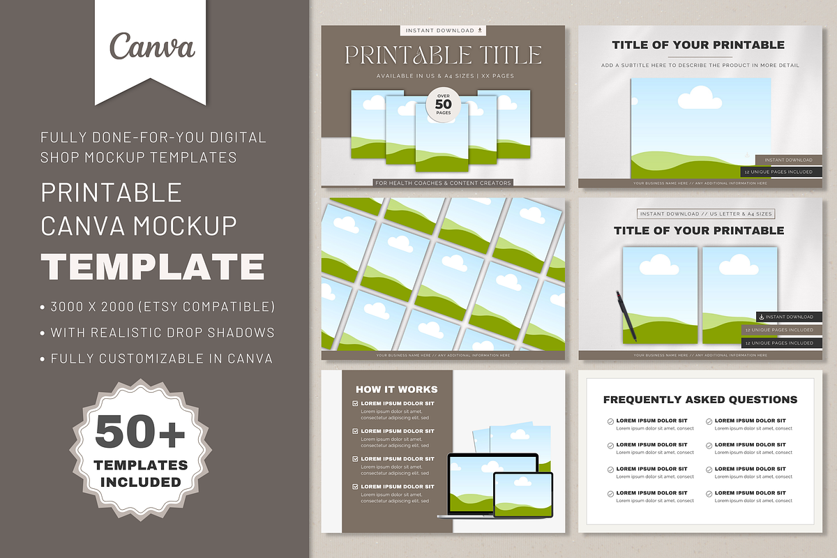 PLR Printable Templates | Planners, a Branding & Logo Template by Designs by Darowan (Photo 4 of 10)