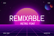 Remixable Retro Sans Serif Font, a Sans Serif Font by UICreative (Thumbnail 1 of 13)