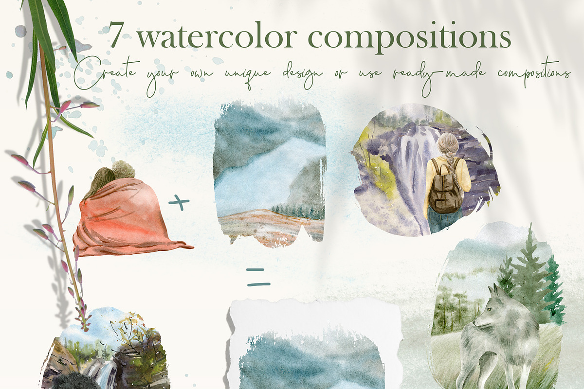 Watercolor Camping Clipart, a Person Illustration by NataliArkushArt (Photo 20 of 24)