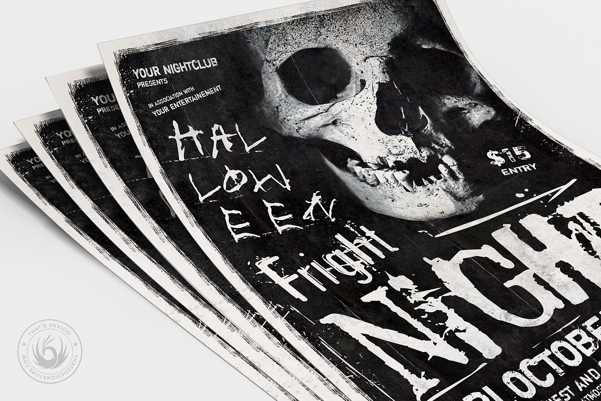 Halloween Flyer Template V12, a Flyer Template by ThatsDesignArt (Photo 4 of 7)