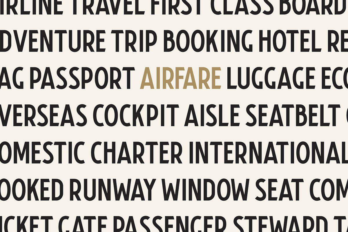Airfare Font preview 6
