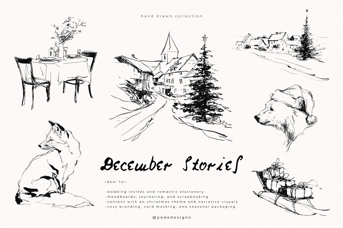 December Stories, a Seasonal Illustration by PeDe Designs (Photo 5 of 13)