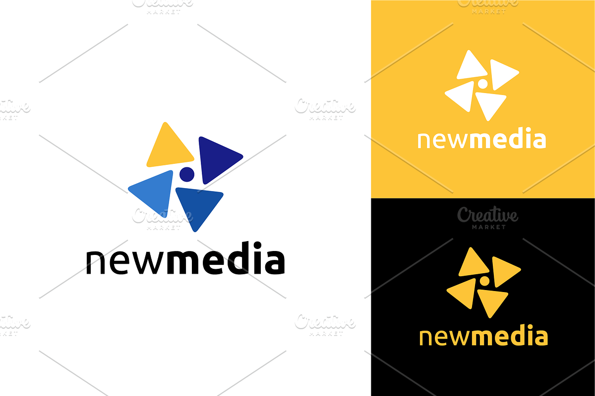 New Media Logo, a Branding & Logo Template by zaqilogo