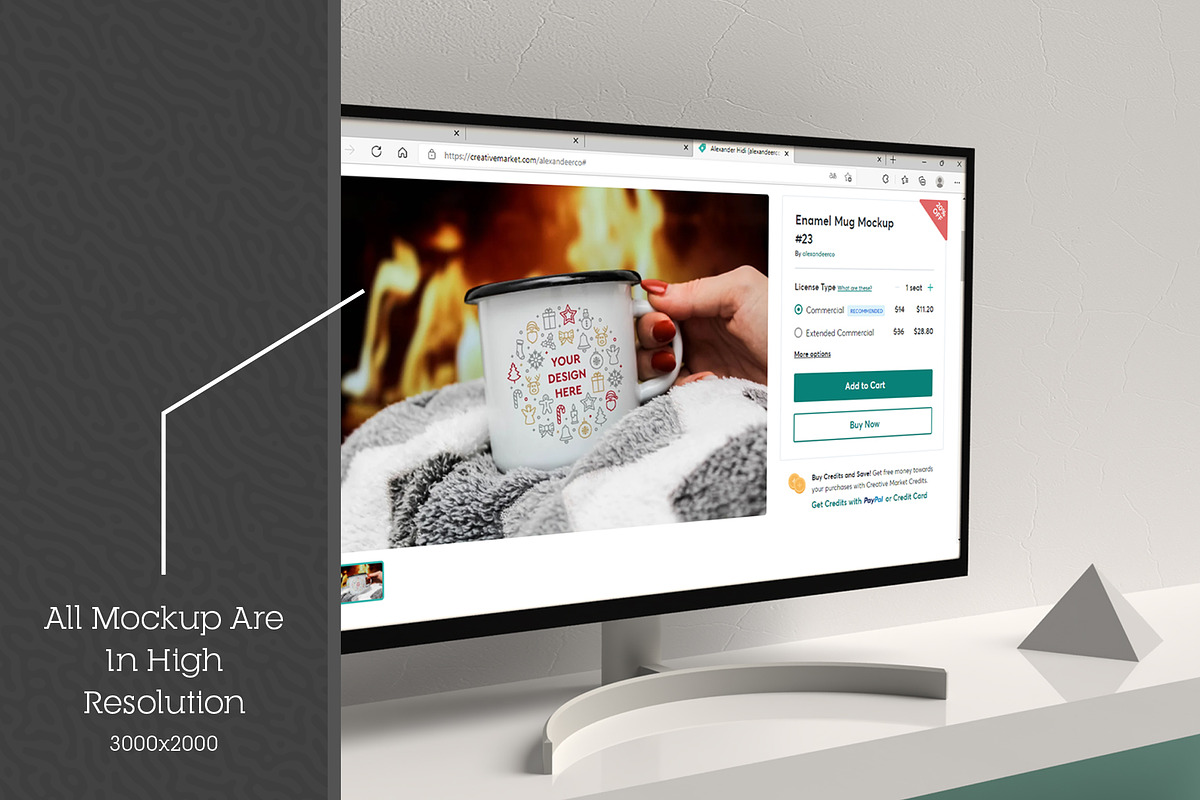 Monitor Display Mock-up #02, a Product Mockup by alexandeerco (Photo 3 of 5)