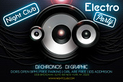 Electro Party Flyer + Facebook Cover, a Flyer Template by CREATIVE DUDE (Thumbnail 3 of 5)