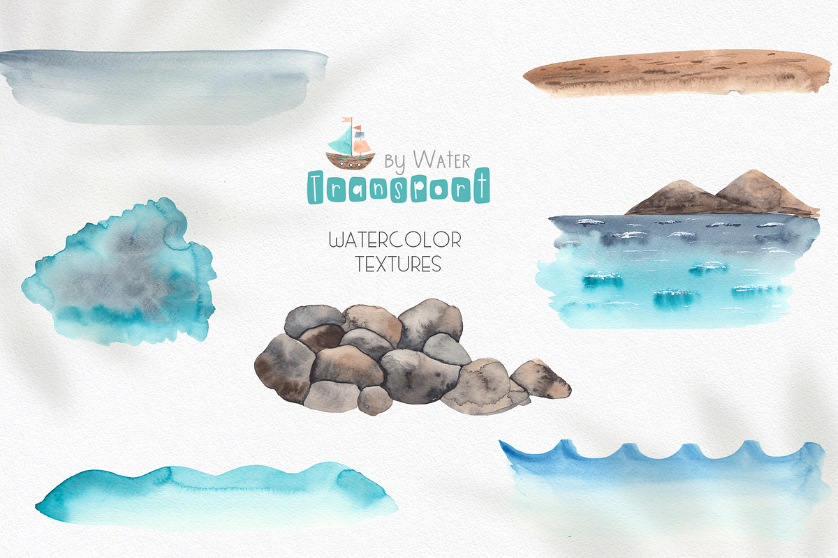 Watercolor Transport by water, an Object Graphic by Ana-Sakuta (Photo 16 of 17)