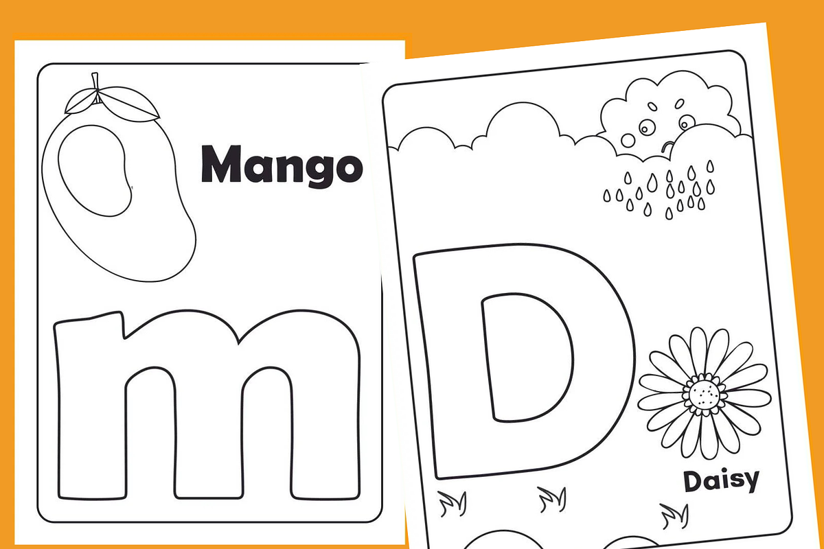 ABC Alphabet Coloring Pages for Kids, an Education Illustration by Sourcedigi (Photo 3 of 3)