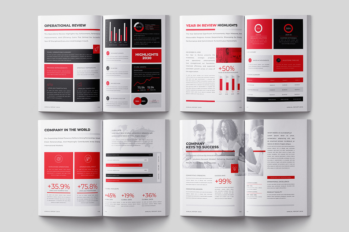 Annual Report Template, a Brochure Template by Designsoul14 (Photo 9 of 15)