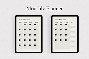 2024 Minimalist Digital Planner