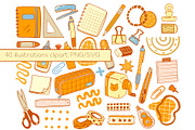 Back to School clipart patterns, an Education Illustration by Carpet Tapete Pretzel (Thumbnail 2 of 18)