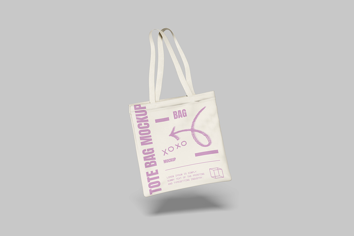 Tote Bag Mockup, a Packaging Mockup by Pikachudesign (Photo 4 of 5)