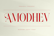 Amodhev Modern Serif Font, a Serif Font by Letterena Studios (Thumbnail 1 of 15)