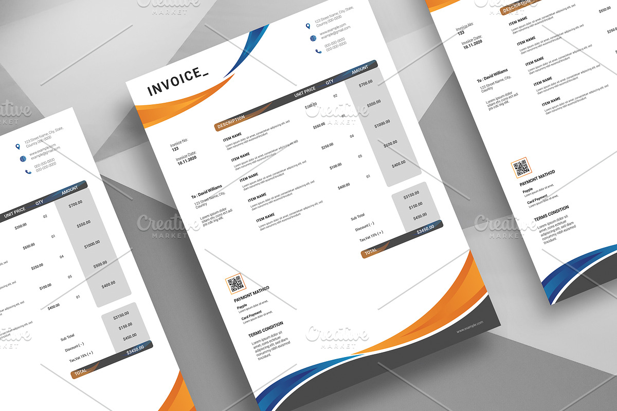 Multipurpose Invoice V15, a Stationery Template by Template Shop