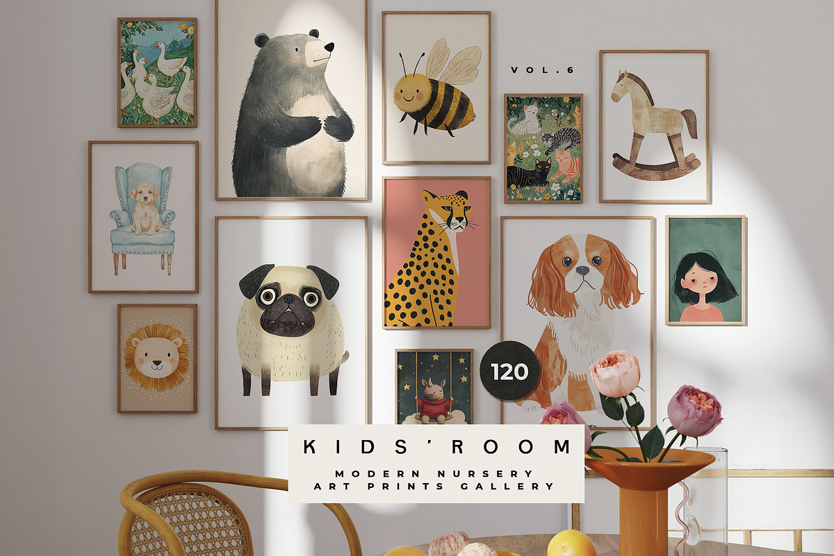 NURSERY PRINTS BUNDLE (1,000+), a Background Graphic by Lana Elanor (Photo 2 of 12)