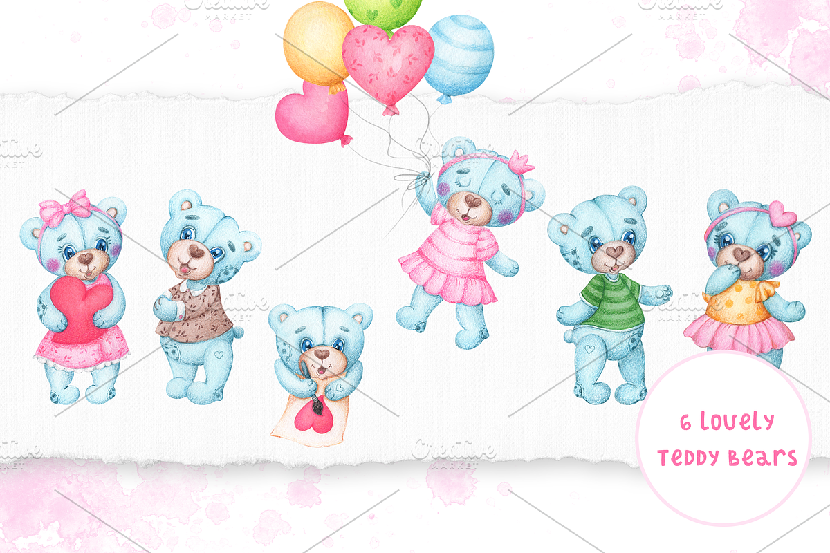 LOVELy watercolor collection, an Illustration by Tatiana Troian (Photo 2 of 8)