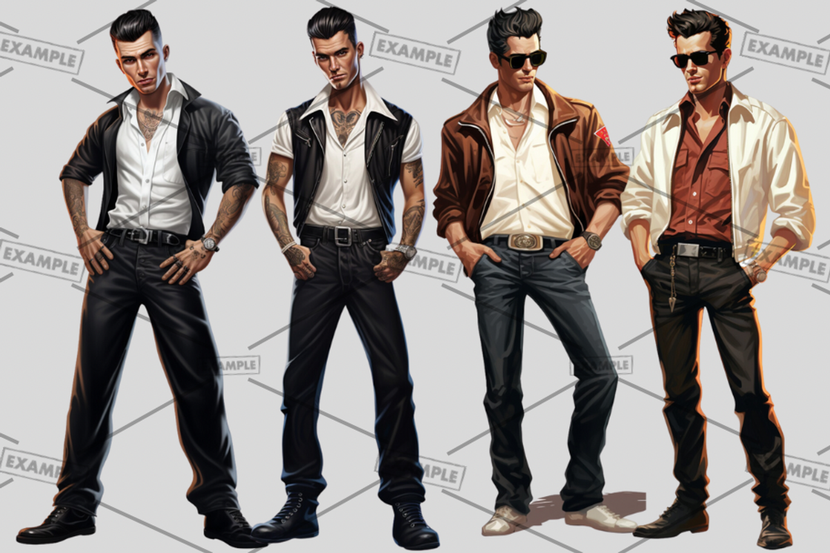 Rockabilly Men Bundle of 33, a Graphic by Jay Major Designs (Photo 7 of 11)
