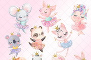 My Cute Ballerina Clipart, a Decorative Illustration by Masha  Studio (Thumbnail 8 of 11)