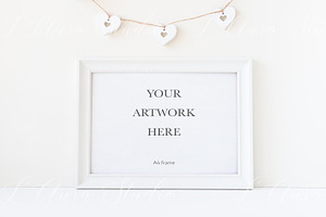 Landscape frame mock up - A4, a Print Template by L'Aura Studio