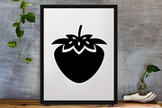 Strawberry Silhouette SVG, a Food Illustration by newminddesign (Thumbnail 3 of 3)