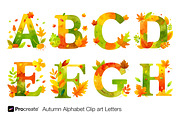 Autumn Alphabet Clipart – Hand-Paint, an Object Illustration by crafty (Thumbnail 13 of 13)