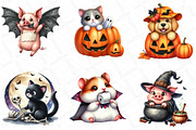 Halloween Funny Animals Clipart, an Illustration by DreamPrint404 (Thumbnail 6 of 6)
