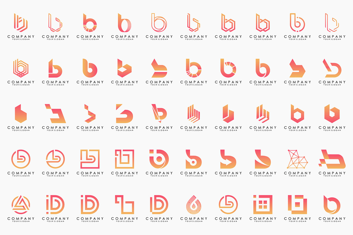 set of letter B logo design vector, a Branding & Logo Template by BARONSTD (Photo 1 of 4)