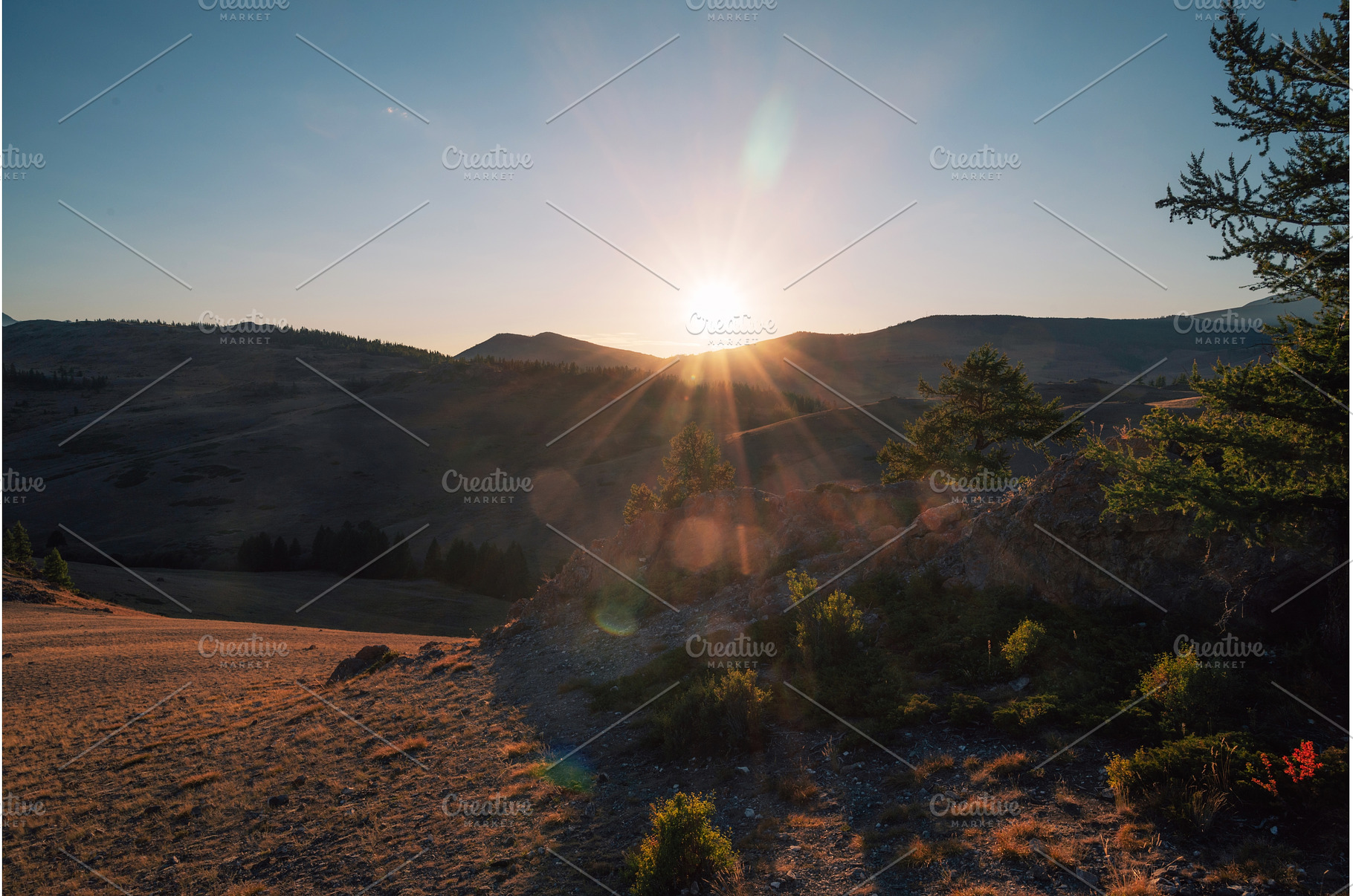 Sunset Over Serene Mountain, a Nature Photo by Jan Jack Russo Media