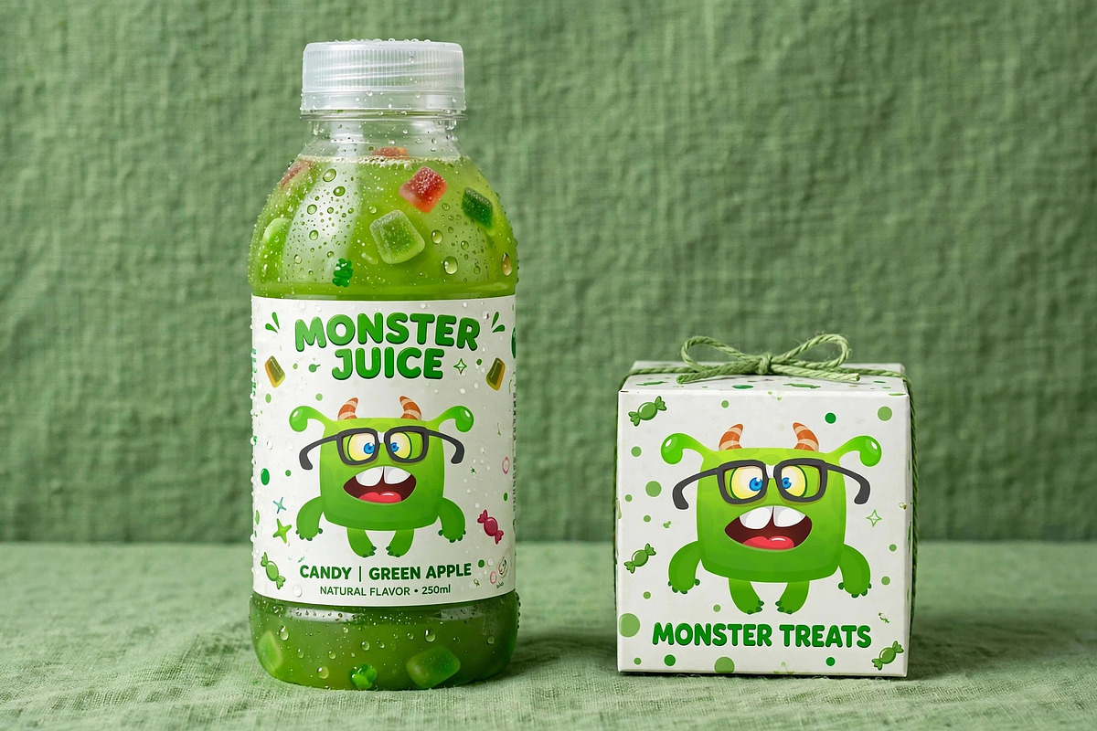 Puffy Pops - 6 Cute Monsters, a Decorative Illustration by D R A W K M A N (Photo 4 of 9)