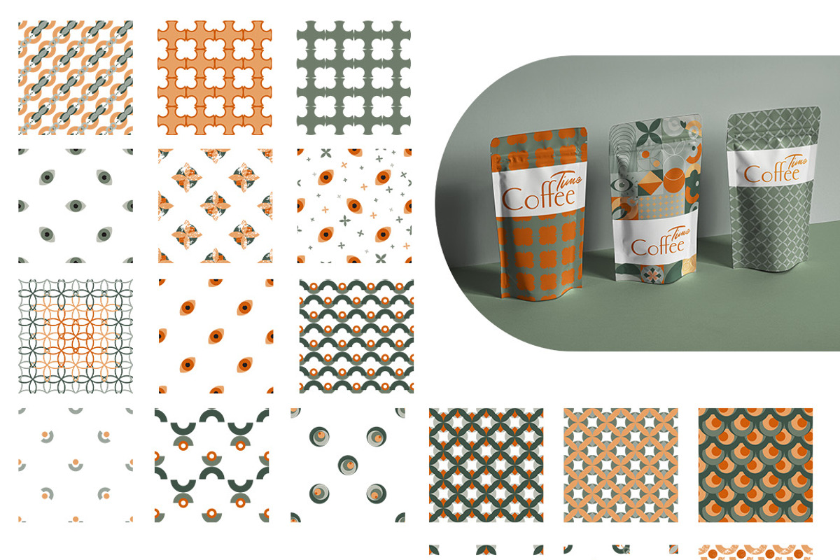 Autumn Geometric Seamless Patterns, a Pattern Graphic by KomannaArt (Photo 5 of 8)