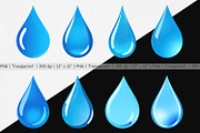 Water Drop Clipart, a Graphic by Artnoy (Thumbnail 2 of 5)