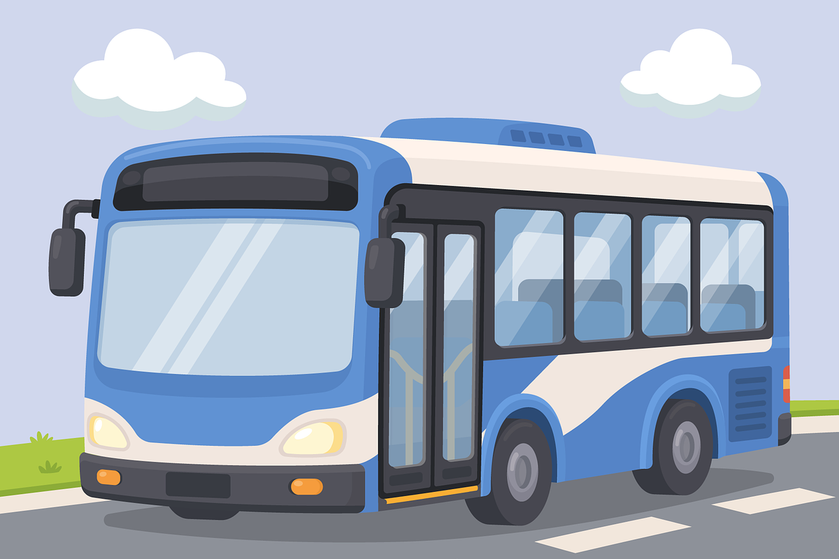 Public Bus Transportation Cartoon, a Transportation Illustration by Artpon Illustration (Photo 2 of 3)