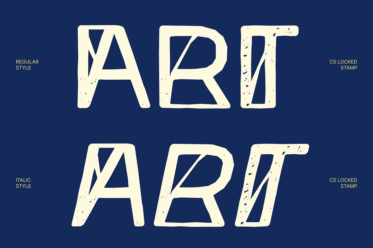 CS Locked Stamp, a Sans Serif Font by Craft Supply Co. (Photo 2 of 8)