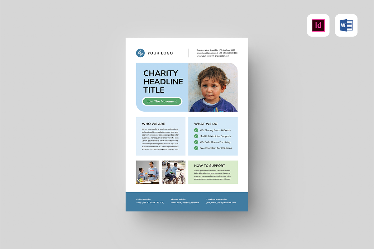 Charity Flyer, a Flyer Template by Leaflove (Photo 1 of 5)