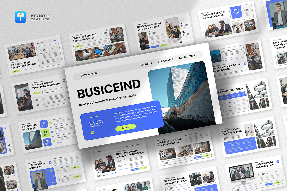 Business Challenge Keynote Template, a Presentation Template by fluffstudio (Photo 1 of 4)