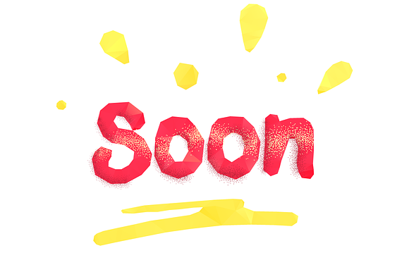 Soon polygonal lettering preview 2