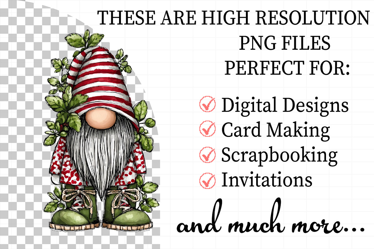 Christmas Santa Gnome Clipart, an Illustration by Daily.Designs (Photo 2 of 5)