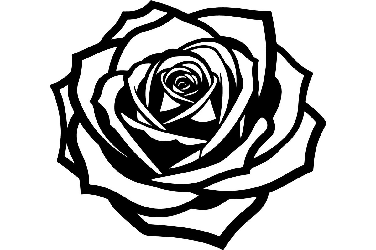 Rose Flower Silhouette Vector Bundle, an Illustration by Designer_Momina (Photo 16 of 21)