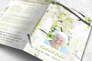 Funeral Program - Floral Theme