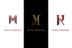 Modern Monogram Letter M Logo